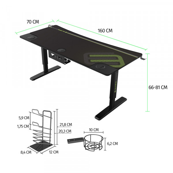 Eureka Ergonomic IM6301 Standing Desk 63'' Black  